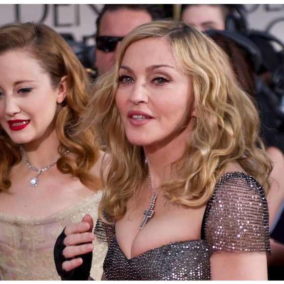 Madonna sur le tapis rouge des Golden Globes 2012