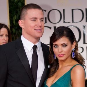 Channing Tatum et Jenna Dewan-Tatum sur le tapis rouge des Golden Globes 2012