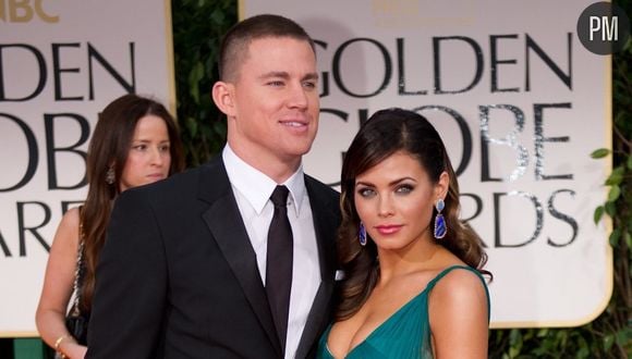 Channing Tatum et Jenna Dewan-Tatum sur le tapis rouge des Golden Globes 2012