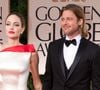 Angelina Jolie et Brad Pitt sur le tapis rouge des Golden Globes 2012