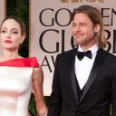 Angelina Jolie et Brad Pitt sur le tapis rouge des Golden Globes 2012