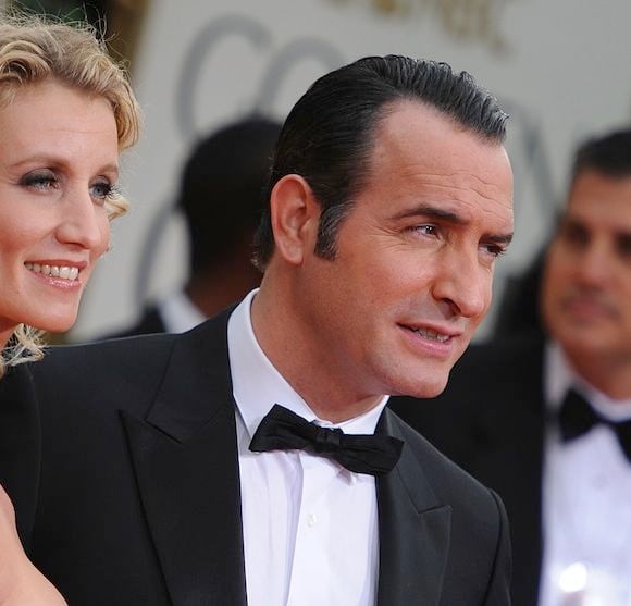 Alexandra Lamy et Jean Dujardin sur le tapis rouge des Golden Globes 2012