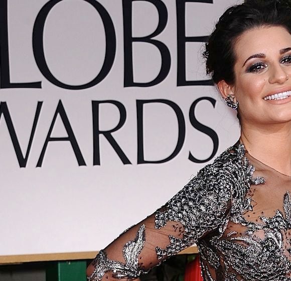 Lea Michele sur le tapis rouge des Golden Globes 2012