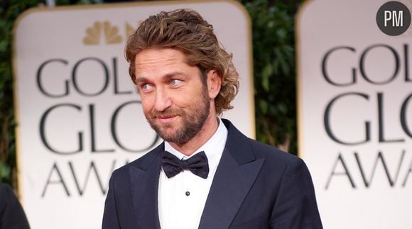 Gerard Butler sur le tapis rouge des Golden Globes 2012