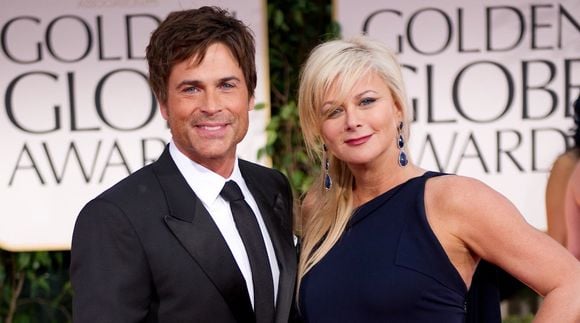 Rob Lowe et sa femme Cheryl sur le tapis rouge des Golden Globes 2012