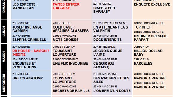 Tous les programmes de la télé du 11 au 17 février 2012