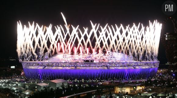 Feux d'artifice lors de la cérémonie d'ouverture des Jeux Olympiques de Londres