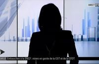 Une journaliste d'i-Télé dans le noir.