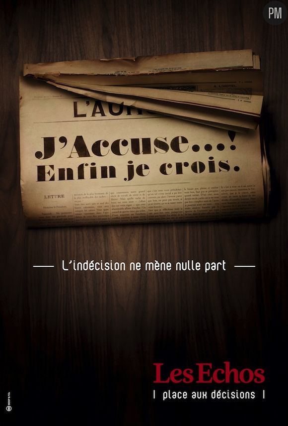 Campagne de publicité de "Les Echos", octobre 2012.