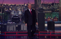 Face à l'ouragan Sandy, David Letterman a animé son talk show sans public