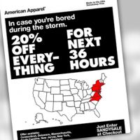 Ouragan Sandy : American Apparel fait de la promo déplacée