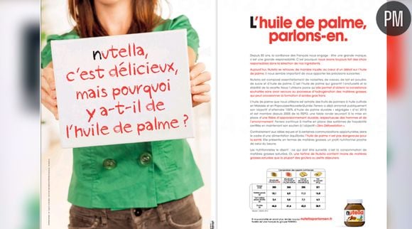 Double page de pub' dans la presse quotidienne pour Nutella