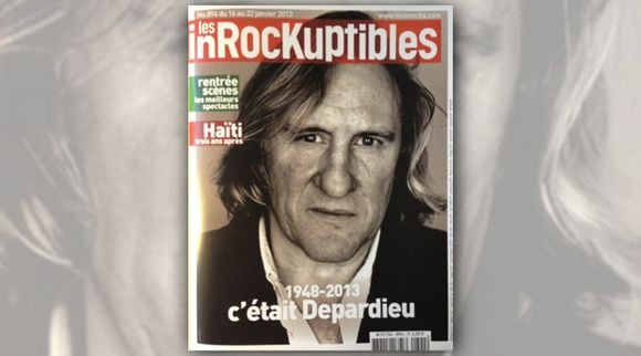 Les Inrocks enterrent Gérard Depardieu en Une