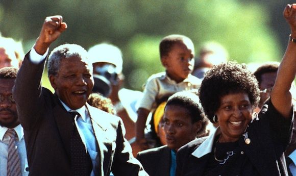 Nelson Mandela et sa femme Winnie