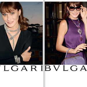 Carla Bruni, égérie publicitaire de Bulgari