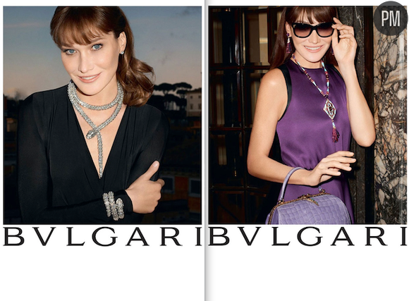 Carla Bruni, égérie publicitaire de Bulgari