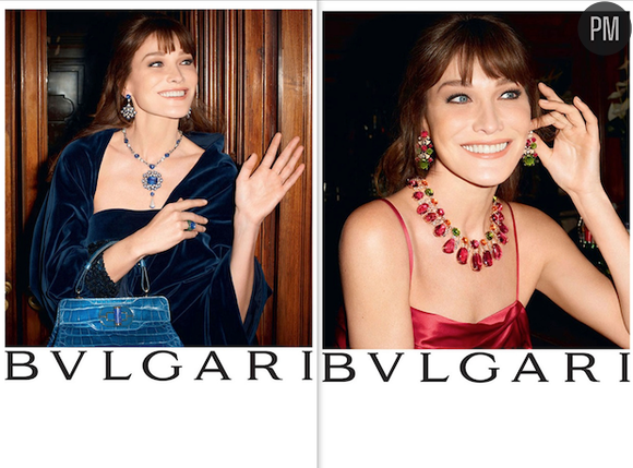 Carla Bruni, égérie publicitaire de Bulgari