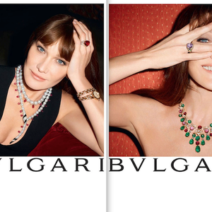 Carla Bruni, égérie publicitaire de Bulgari