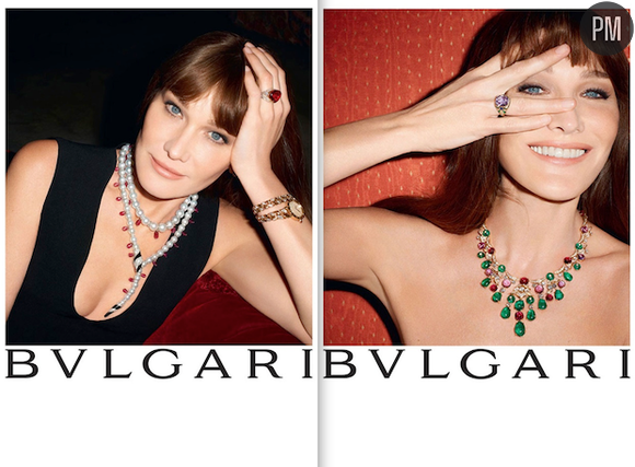 Carla Bruni, égérie publicitaire de Bulgari