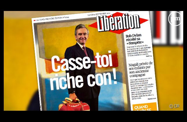 La Une de Libération du 10 septembre 2012.