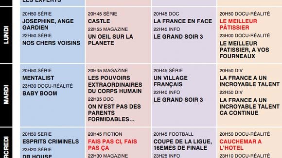 Tous les programmes de la télé du 26 au 1er novembre 2013