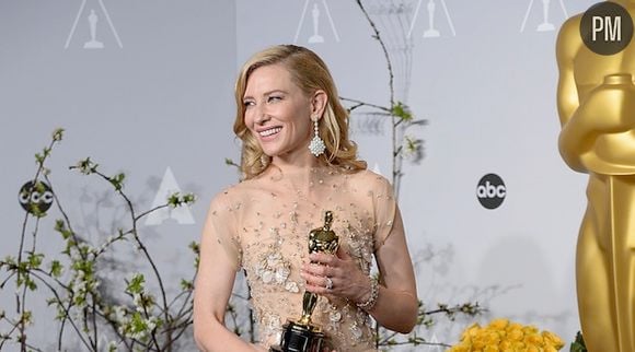 Cate Blanchett radieuse après son prix de la meilleure actrice.