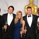 Brad Pitt a décroché son premier Oscar comme producteur de "12 years a slave".