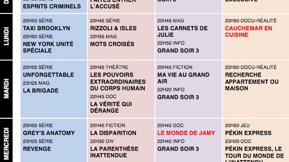 Tous les programmes de la télé du 3 au 9 mai 2014