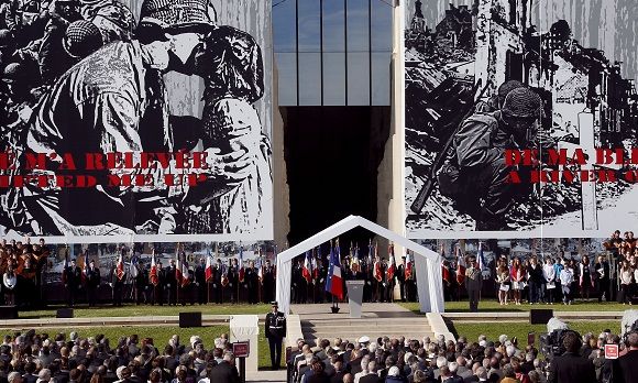 François Hollande au Memorial de Caen ce matin