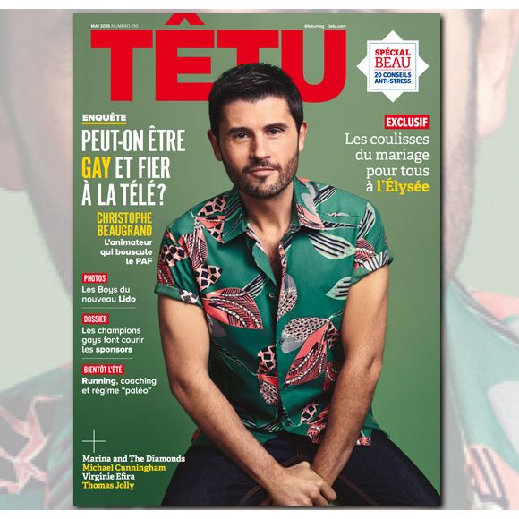 Christophe Beaugrand en Une de "Têtu"