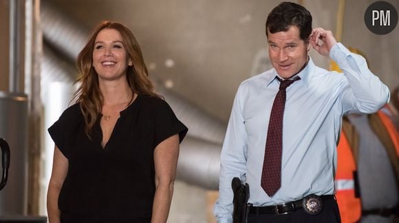 Poppy Montgomery et Dylan Walsh dans "Unforgettable"