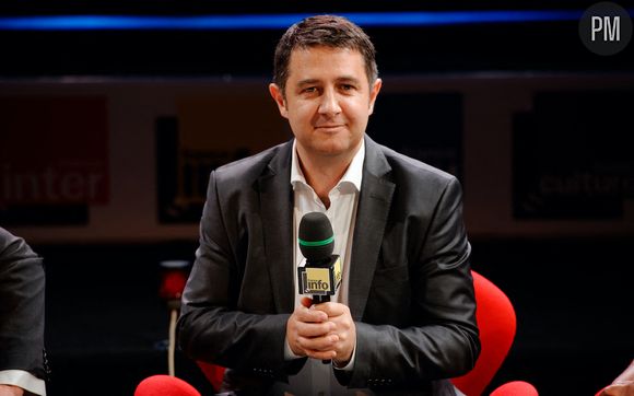 Laurent Guimier à la conférence de presse de Radio France en août 2015.