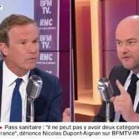 "C'est dingue ce que vous dites !" : Vive passe d'armes entre Nicolas Dupont-Aignan et Philippe Corbé sur BFMTV