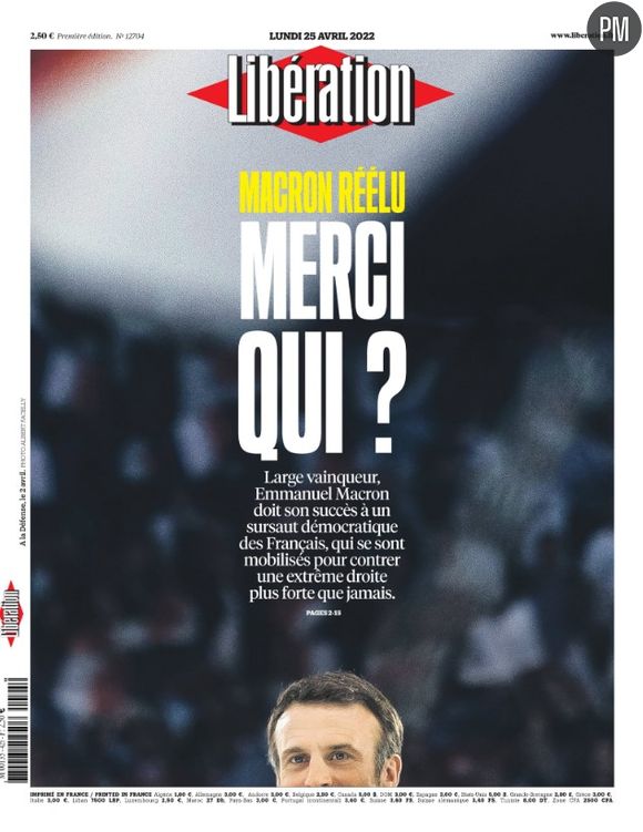 La une de "Libération"