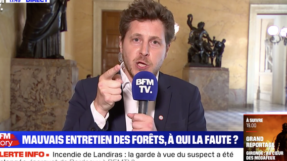 Incendies en Gironde : Julien Bayou s'emporte contre Olivier Truchot sur BFMTV et le taxe d'"adversaire politique"