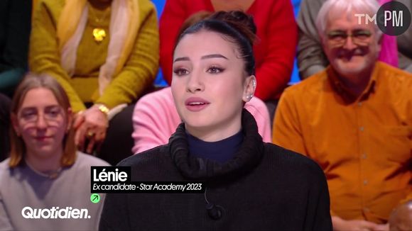 Lénie, ex-élève de la "Star Academy", dans "Quotidien" sur TMC le lundi 15 janvier 2024.