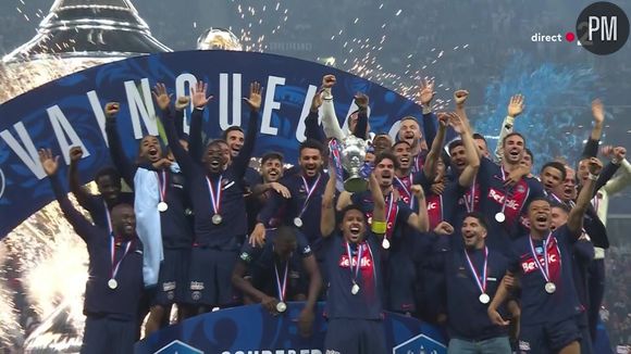 L'équipe du Paris SG, vainqueur de la Coupe de France.