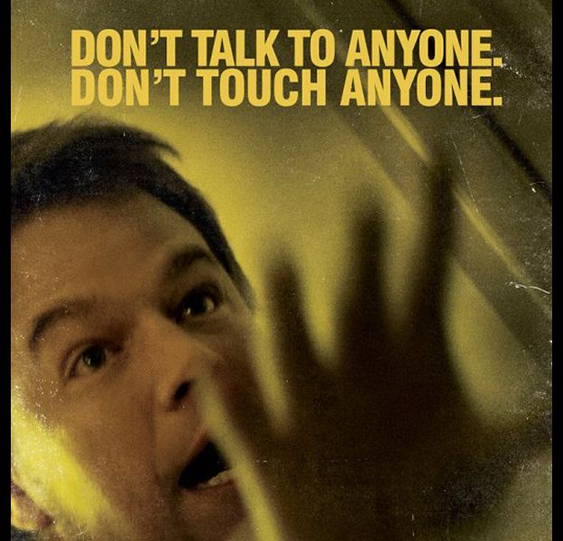 Matt Damon sur une affiche promotionnelle de "Contagion"