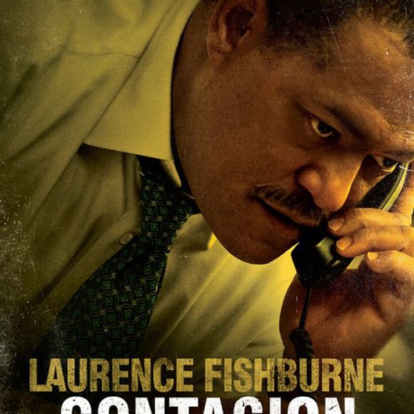 Laurence Fishburne sur une affiche promotionnelle de "Contagion"