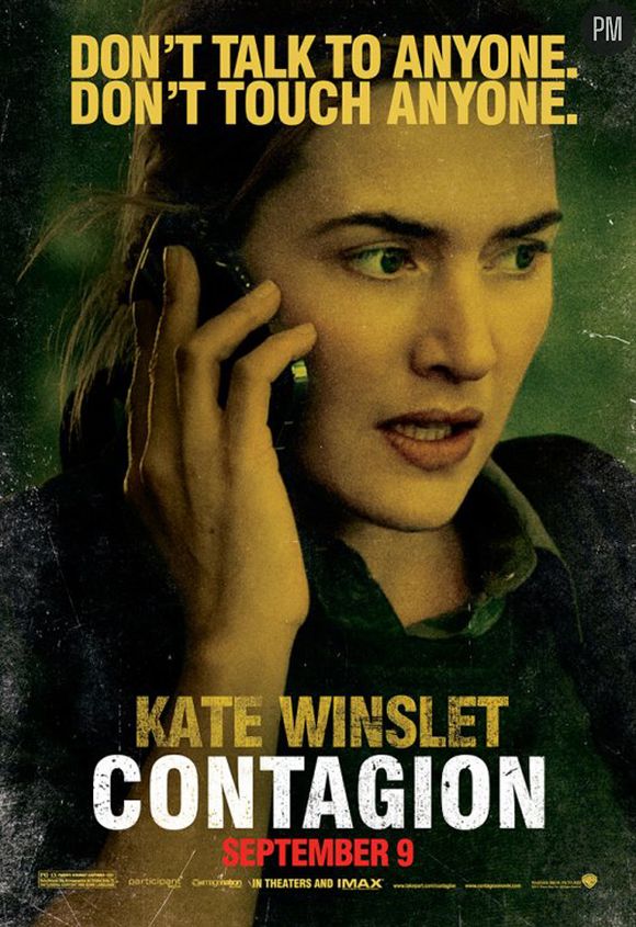 Kate Winslet sur une affiche promotionnelle de "Contagion"