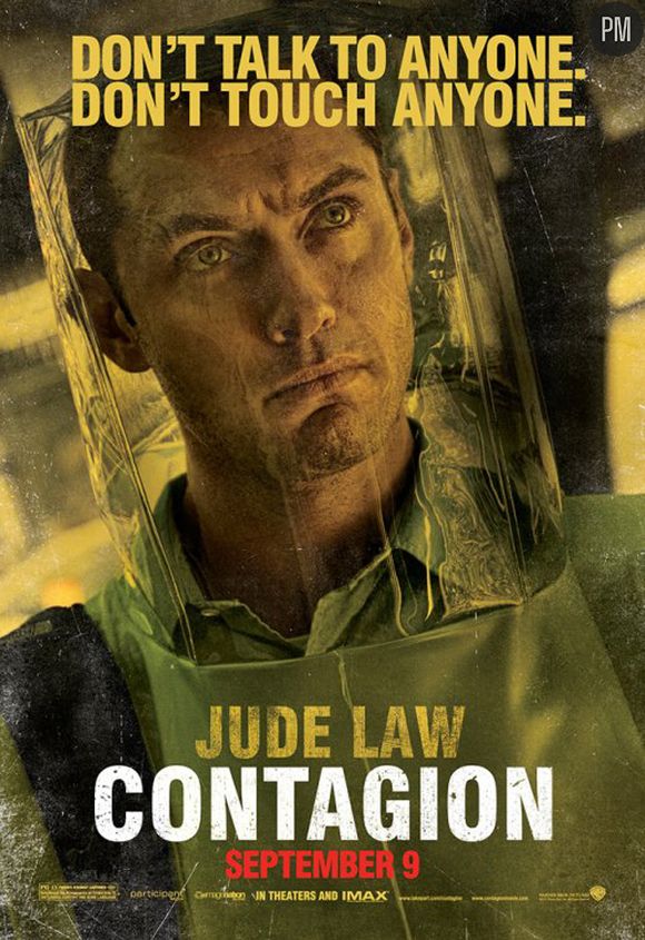 Jude Law sur une affiche promotionnelle de "Contagion"