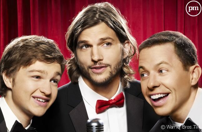 <div>Angus T. Jones, Ashton Kutcher et Jon Cryer dans "Mon Oncle Charlie" saison 9</div>