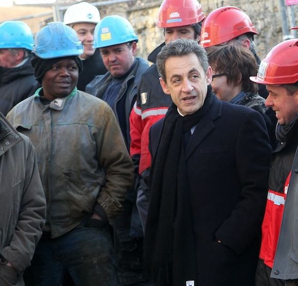 Nicolas Sarkozy à Mennecy le 2 février 2012