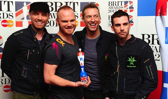 Coldplay sur le tapis rouge des Brit Awards 2012