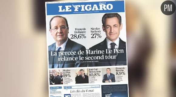 La Une du Figaro 23 avril 2012.