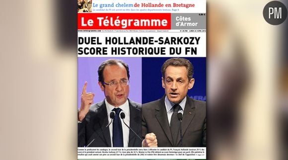 La Une du Télégramme du 23 avril 2012.