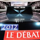 Le plateau du débat entre François Hollande et Nicolas Sarkozy.