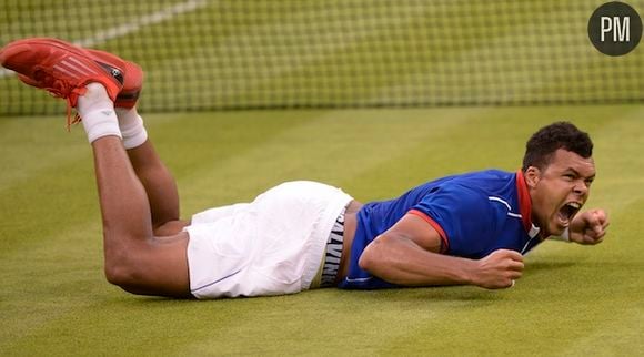 Le tennisman français Jo-Wilfried Tsonga aux Jeux Olympiques 2012.