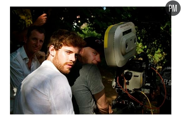 Jonathan Anselme et Jan Kounen sur le tournage du "Vol des Cigognes".