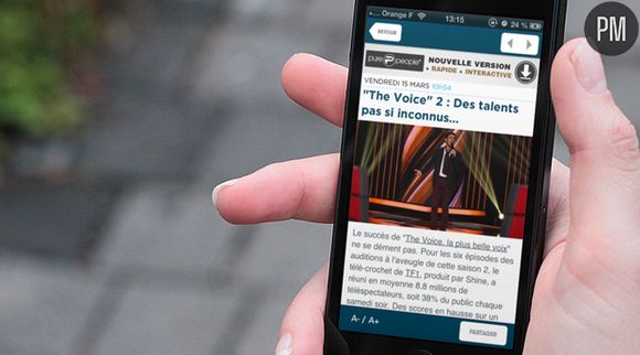 La nouvelle appli "PureMédias" sur iPhone.